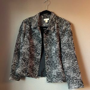 CHRISTOPHER & BANKS BLAZER - BLACK/WHITE